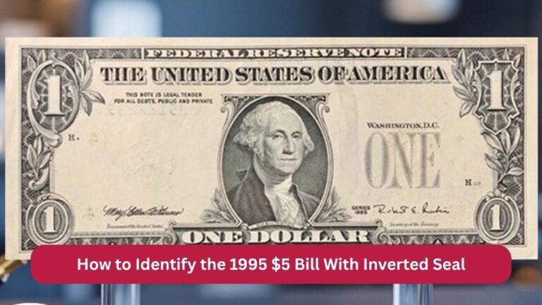 1995 $5 Bill With Inverted Seal